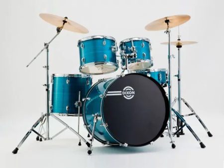 Dixon REPODSP522C1CBL Spark 5 Piece Drum Kit with Cymbals in Cyclone Blue Online now