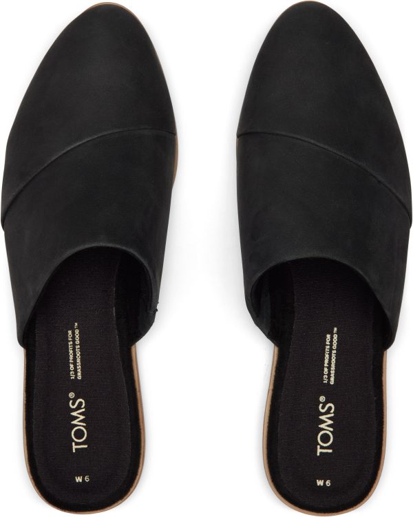 Jade Slip On Flat - Black Leather Discount