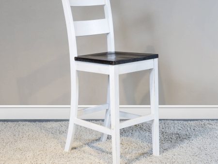 30 H Ladderback Barstool Wood Seat on Sale