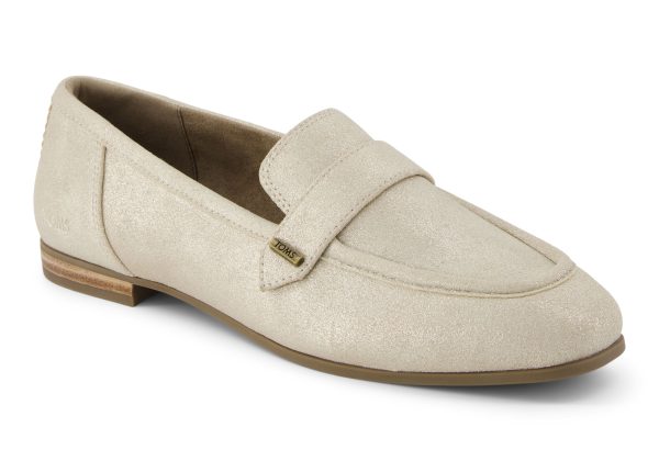 Lynette Loafer - Champagne Metallic Suede on Sale