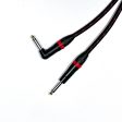 ABT ABT-GTC052B-3M Braided Instrument Cable Mono Jack - Jack (Right Angled) 3 Meters on Sale