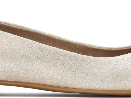 Briella Ballet Flat - Champagne Metallic Suede Fashion