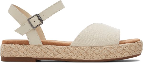 Abby Espadrille Sandal - Natural Slubby Woven Leather Online