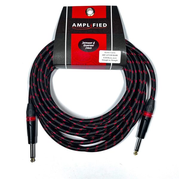 ABT ABT-GTC051B-6M Braided Instrument Cable Mono Jack - Jack 6 Meters Sale