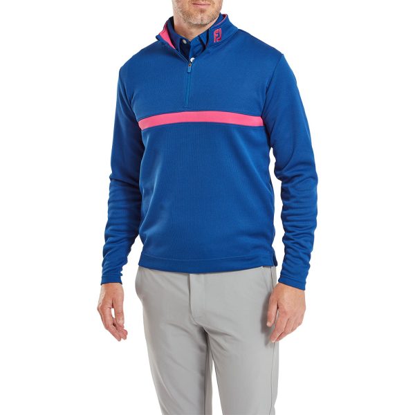 FootJoy Inset Stripe Chillout Pullover - Deep Blue Berry Online Hot Sale