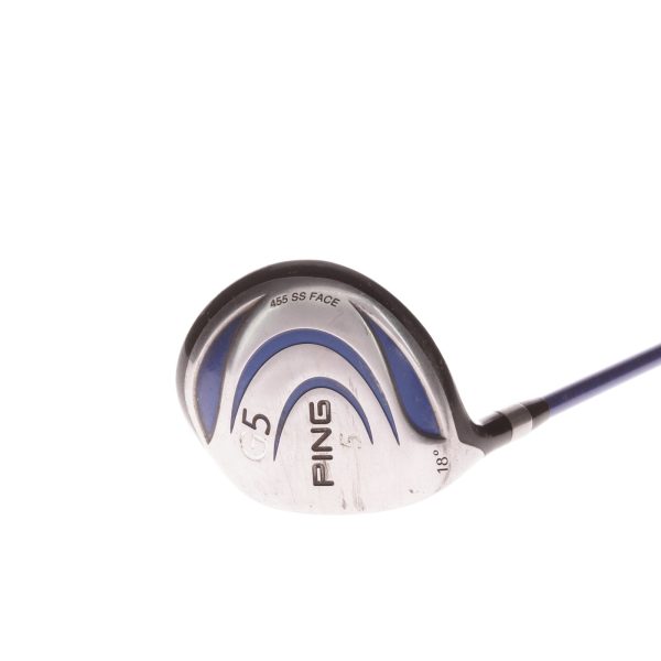 Ping G5 Men s Left Graphite Fairway 5 Wood 18 Degree Regular - ProLaunch Blue 75R Online Hot Sale