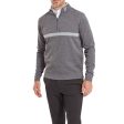 FootJoy Inset Stripe Chillout Pullover - Heather Gravel Heather Cliff Grey Online Hot Sale