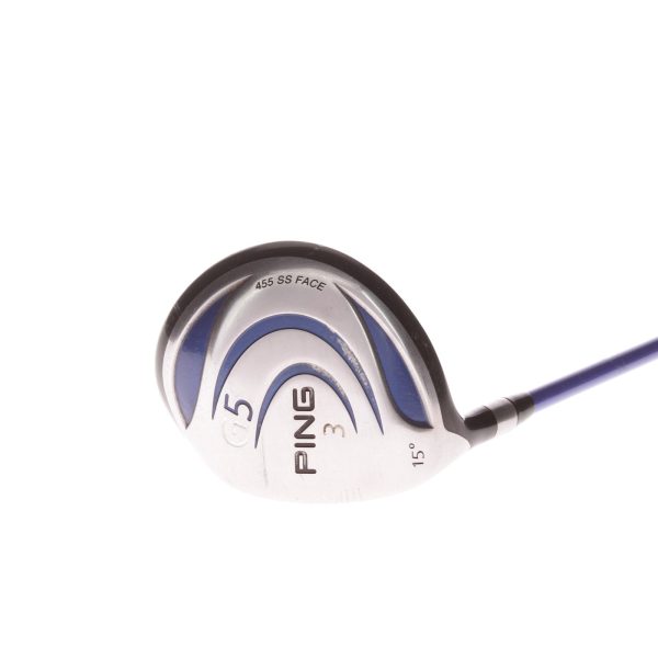 Ping G5 Men s Left Graphite Fairway 3 Wood 15 Degree Regular - ProLaunch Blue 75R Online Sale