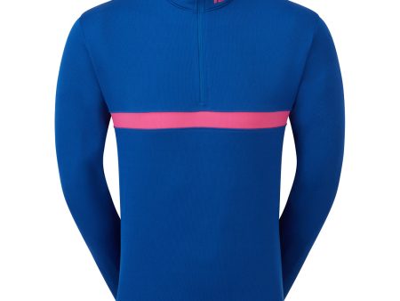 FootJoy Inset Stripe Chillout Pullover - Deep Blue Berry Online Hot Sale