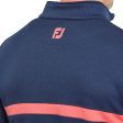 FootJoy Inset Stripe Chillout Pullover - Navy Coral Red Supply